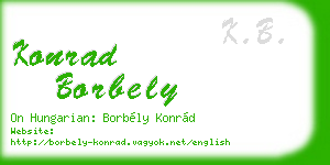 konrad borbely business card
