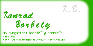 konrad borbely business card